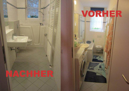 Sitzbadewanne vorher nachher