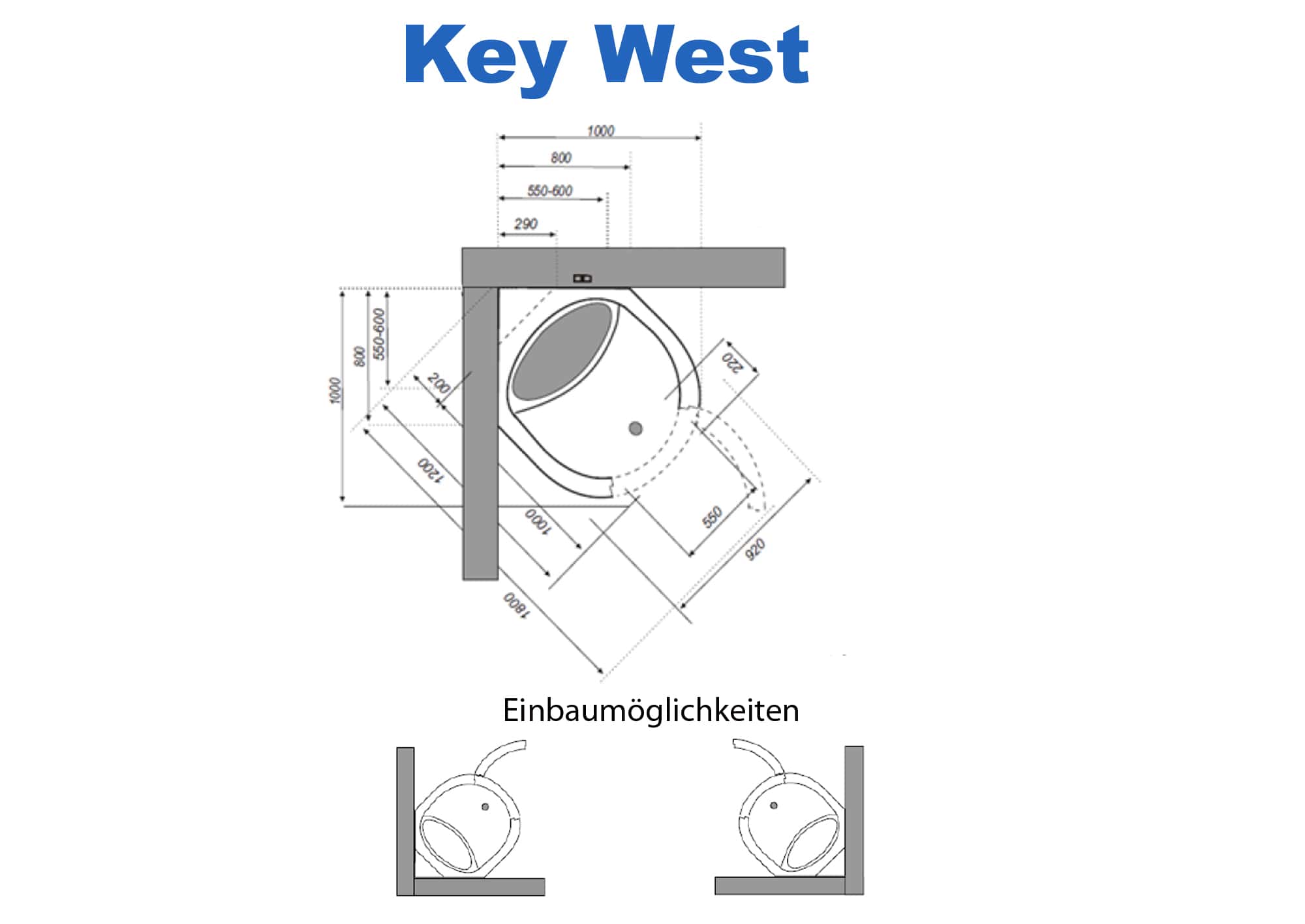 Badewanne mit Tür Einbaubeschreibung Key Largo